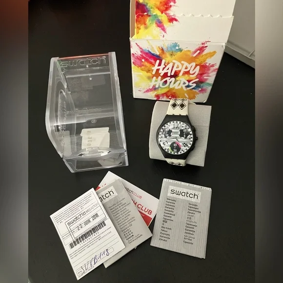 RARE Swatch Chrono Watch Skin Be Lined SUYB118 w/Papers NEW Wristwatch Timepiece - Picture 8 of 9